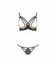 Комплект белья VALERY SET OpenBra black L/XL - Passion Exclusive: стрэпы: трусики, открытый лиф Комплект белья VALERY SET OpenBra black L/XL - Passion Exclusive: стрэпы: трусики, открытый лиф