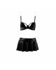Комплект білизни під латекс DEBY SET black L/XL - Passion: ліф, міні-спідничка, стрінги Комплект білизни під латекс DEBY SET black L/XL - Passion: ліф, міні-спідничка, стрінги