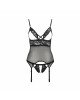 Корсет з відкритими грудьми DIABOLINA CORSET black L/XL - Passion, пажі, трусики, напівпрозорий Корсет з відкритими грудьми DIABOLINA CORSET black L/XL - Passion, пажі, трусики, напівпрозорий