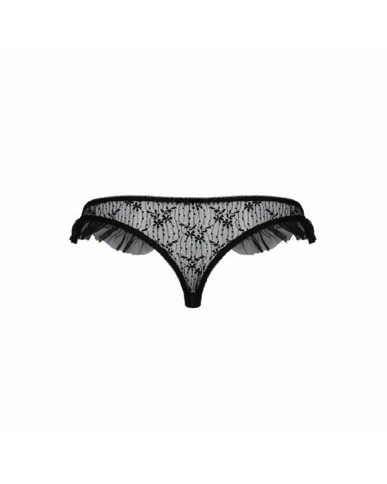 Трусики з оборками DONIA THONG black XXL/XXXL - Passion Exclusive Трусики з оборками DONIA THONG black XXL/XXXL - Passion Exclusive