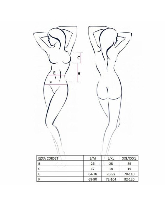 Корсет з декольте ERZA CORSET black XXL/XXXL - Passion, пажі, трусики, напівпрозорий Корсет з декольте ERZA CORSET black XXL/XXXL - Passion, пажі, трусики, напівпрозорий