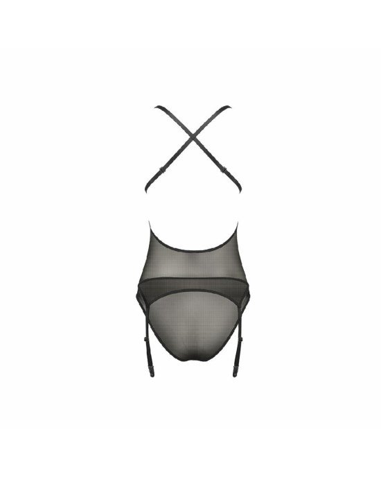 Корсет з декольте ERZA CORSET black XXL/XXXL - Passion, пажі, трусики, напівпрозорий Корсет з декольте ERZA CORSET black XXL/XXXL - Passion, пажі, трусики, напівпрозорий