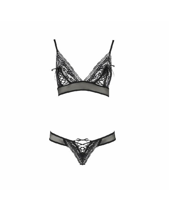 Комплект білизни ERZA SET black XXL/XXXL - Passion: ліф і трусики Комплект білизни ERZA SET black XXL/XXXL - Passion: ліф і трусики