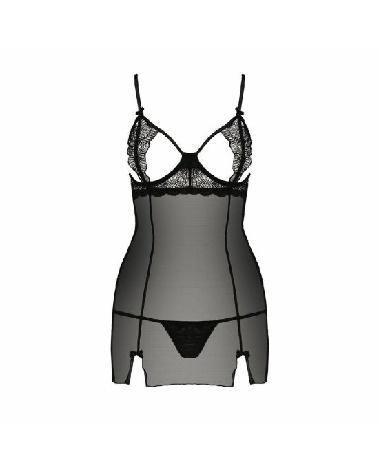 Прозора сорочка приталена QUENTRIS CHEMISE black L/XL - Passion Exclusive, трусики Прозора сорочка приталена QUENTRIS CHEMISE black L/XL - Passion Exclusive, трусики