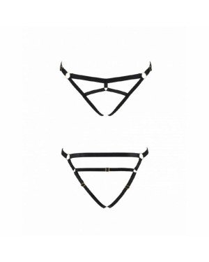 Трусики стрінги зі стреп KELIS THONG black L/XL - Passion Exclusive
