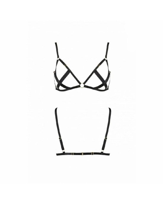 Відкритий бюстгальтер-стрепи NICKY BRA black S/M - Passion Exclusive Відкритий бюстгальтер-стрепи NICKY BRA black S/M - Passion Exclusive