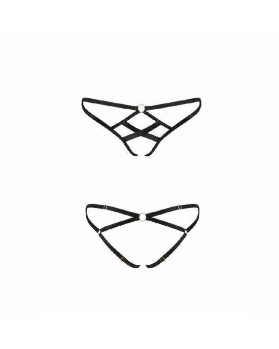 Трусики з стреп NICKY THONG black L/XL - Passion Exclusive Трусики з стреп NICKY THONG black L/XL - Passion Exclusive