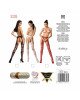 Еротичні колготки-бодістокінг Passion S009 red, імітація панчіх та пояса Еротичні колготки-бодістокінг Passion S009 red, імітація панчіх та пояса