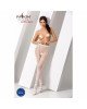 Еротичні колготки-бодістокінг Passion S012 white, імітація панчох, пояса та ажурних трусиків Еротичні колготки-бодістокінг Passion S012 white, імітація панчох, пояса та ажурних трусиків