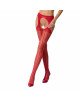 Еротичні колготки-бодістокінг Passion S018 red, імітація панчох з вертикальними смужками та пояс Еротичні колготки-бодістокінг Passion S018 red, імітація панчох з вертикальними смужками та пояс