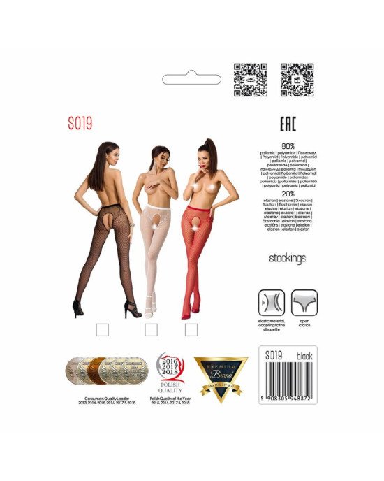 Еротичні колготки-бодістокінг Passion S019 red, імітація трусиків ажурних з доступом, у сіточку Еротичні колготки-бодістокінг Passion S019 red, імітація трусиків ажурних з доступом, у сіточку