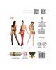 Еротичні колготки-бодістокінг Passion S020 white, імітація ажурних панчох із високим поясом Еротичні колготки-бодістокінг Passion S020 white, імітація ажурних панчох із високим поясом