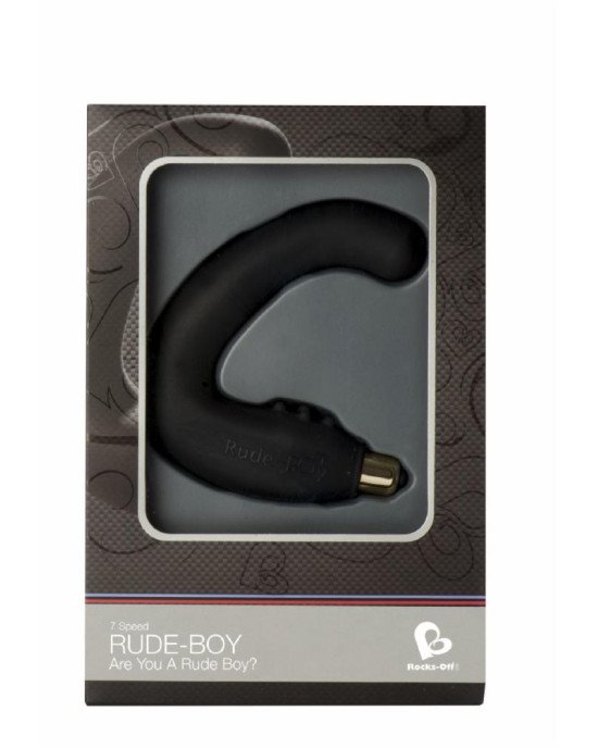 Вібромасажер простати Rocks Off Rude-Boy Black, масаж промежини, макс. діаметр 2,5 см Вібромасажер простати Rocks Off Rude-Boy Black, масаж промежини, макс. діаметр 2,5 см