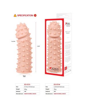 Насадка на член Kokos Extreme Sleeve ES.03 розмір M, потовщувальна, стимулюючий рельєф Насадка на член Kokos Extreme Sleeve ES.03 розмір M, потовщувальна, стимулюючий рельєф