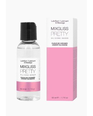Лубрикант на силіконовій основі MixGliss PRETTY - FLEUR CERISIER (50 мл) з ароматом квіток вишні Лубрикант на силіконовій основі MixGliss PRETTY - FLEUR CERISIER (50 мл) з ароматом квіток вишні
