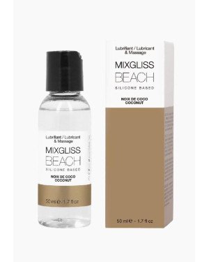 Лубрикант на силіконовій основі MixGliss BEACH - NOIX DE COCO (50 мл) з ароматом кокоса Лубрикант на силіконовій основі MixGliss BEACH - NOIX DE COCO (50 мл) з ароматом кокоса