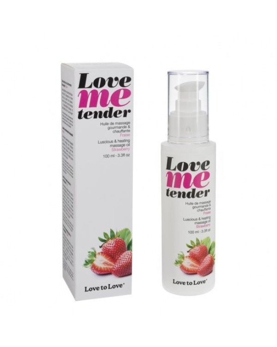 Масажне масло Love To Love LOVE ME TENDER Strawberry (100 мл) натуральне без консервантів Масажне масло Love To Love LOVE ME TENDER Strawberry (100 мл) натуральне без консервантів