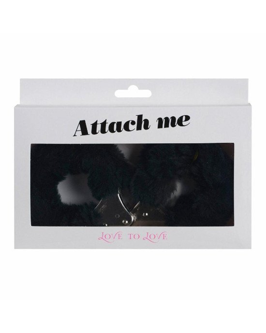Наручники з плюшевою обробкою Love To Love ATTACH ME Black Наручники з плюшевою обробкою Love To Love ATTACH ME Black