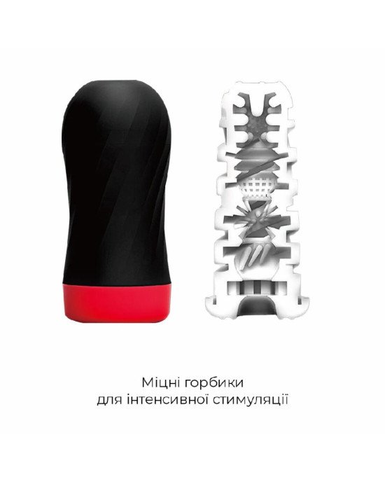 Мастурбатор Tenga Air-Tech Twist Tickle Red зі змінною тугістю обхвату, ефект глибокого мінету Мастурбатор Tenga Air-Tech Twist Tickle Red зі змінною тугістю обхвату, ефект глибокого мінету