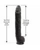 Фалоімітатор Doc Johnson Dick Rambone Cock Black, діаметр 6 см, довжина 42 см, ПВХ Фалоімітатор Doc Johnson Dick Rambone Cock Black, діаметр 6 см, довжина 42 см, ПВХ