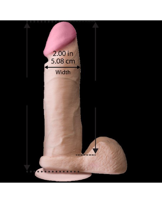 Фалоімітатор Doc Johnson The Realistic Cock 8 inch White - ULTRASKYN, Vack-U-Lock, діаметр 5,1 см Фалоімітатор Doc Johnson The Realistic Cock 8 inch White - ULTRASKYN, Vack-U-Lock, діаметр 5,1 см