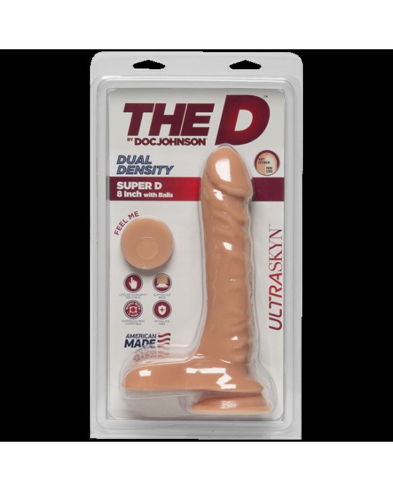 Фалоімітатор Doc Johnson The D - Super D - 8 Inch With Balls - ULTRASKYN, діаметр 5,1 см Фалоімітатор Doc Johnson The D - Super D - 8 Inch With Balls - ULTRASKYN, діаметр 5,1 см