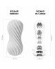 Мастурбатор Tenga Flex Silky White зі змінною інтенсивністю, можна скручувати