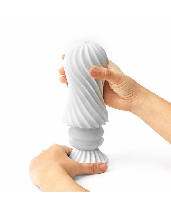 Мастурбатор Tenga Flex Rocky Black зі змінною інтенсивністю, можна скручувати Мастурбатор Tenga Flex Rocky Black зі змінною інтенсивністю, можна скручувати