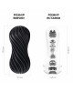 Мастурбатор Tenga Flex Rocky Black зі змінною інтенсивністю, можна скручувати Мастурбатор Tenga Flex Rocky Black зі змінною інтенсивністю, можна скручувати