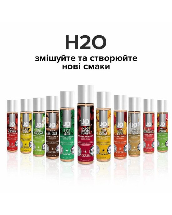 Змазка на водній основі System JO H2O — Cherry Burst (120 мл) без цукру, рослинний гліцерин Змазка на водній основі System JO H2O — Cherry Burst (120 мл) без цукру, рослинний гліцерин