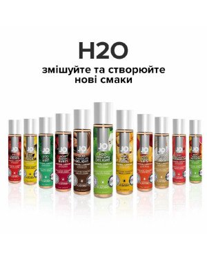 Змазка на водній основі System JO H2O — Green Apple (120 мл) без цукру, рослинний гліцерин