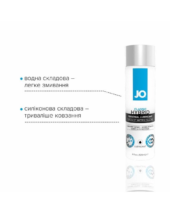 Густа змазка водно-силіконова System JO Classic Hybrid (120 мл) без парабенів, гліцерину та олій Густа змазка водно-силіконова System JO Classic Hybrid (120 мл) без парабенів, гліцерину та олій