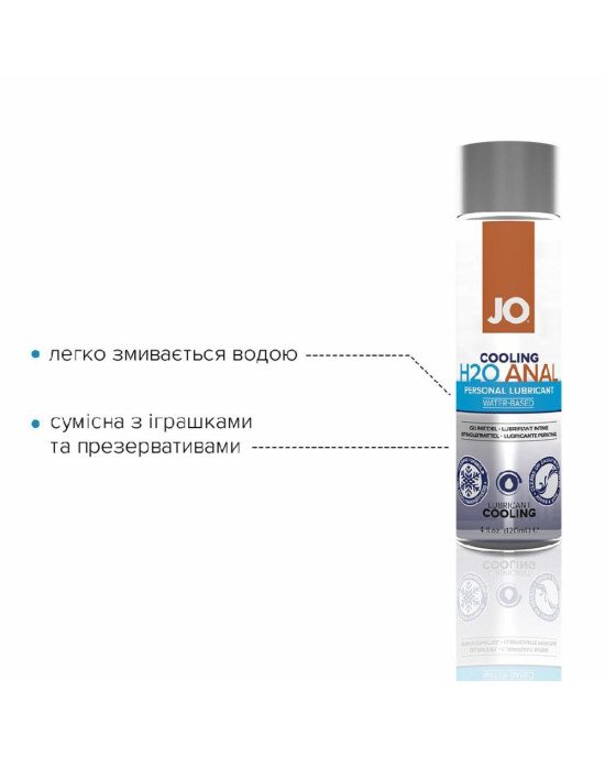 Анальна змазка System JO ANAL H2O — COOLING (120 мл) охолоджувальна, на водній основі