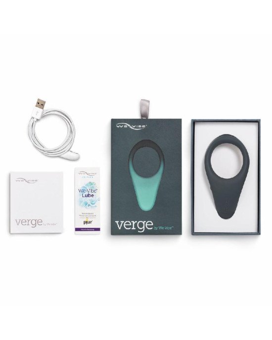 Смарт-віброкільце під одяг VERGE BY WE-VIBE SLATE, охоплює пеніс та мошонку, 10 режимів Смарт-віброкільце під одяг VERGE BY WE-VIBE SLATE, охоплює пеніс та мошонку, 10 режимів