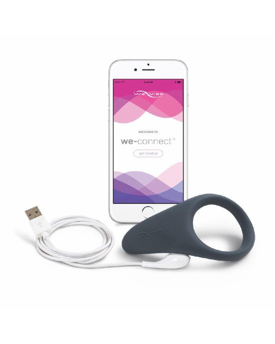 Смарт-віброкільце під одяг VERGE BY WE-VIBE SLATE, охоплює пеніс та мошонку, 10 режимів Смарт-віброкільце під одяг VERGE BY WE-VIBE SLATE, охоплює пеніс та мошонку, 10 режимів