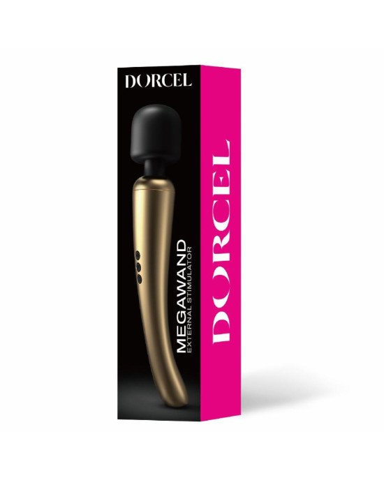 Потужний вібромасажер Dorcel Megawand Gold який перезаряджається, 160 режимів Потужний вібромасажер Dorcel Megawand Gold який перезаряджається, 160 режимів