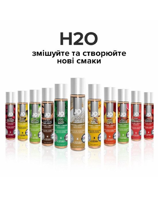 Змазка на водній основі System JO H2O — Vanilla Cream (120 мл) без цукру, рослинний гліцерин