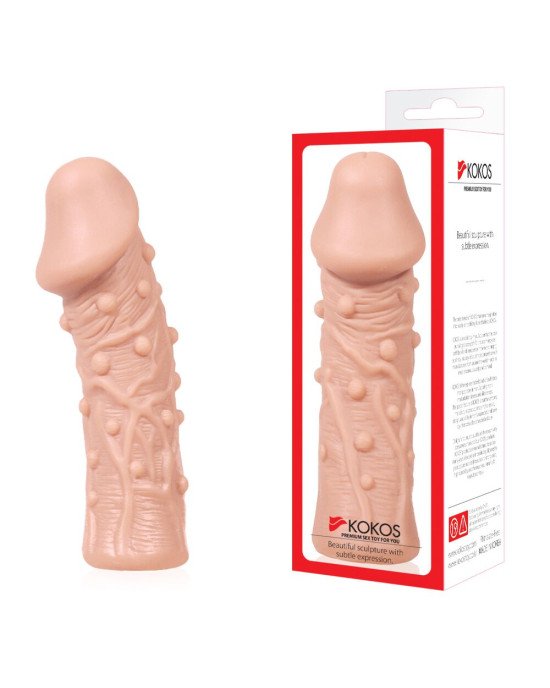 Насадка на член Kokos Extreme Sleeve ES.06 розмір M, потовщувальна, стимулюючий рельєф Насадка на член Kokos Extreme Sleeve ES.06 розмір M, потовщувальна, стимулюючий рельєф