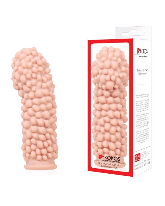 Насадка на член Kokos Extreme Sleeve ES.08 розмір M, потовщувальна, стимулюючий рельєф Насадка на член Kokos Extreme Sleeve ES.08 розмір M, потовщувальна, стимулюючий рельєф