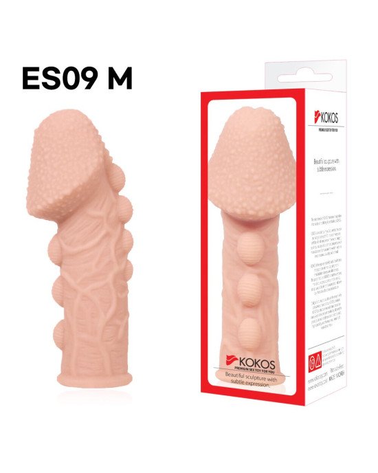 Насадка на член Kokos Extreme Sleeve ES.09 розмір M, потовщуюча, стимулюючий рельєф Насадка на член Kokos Extreme Sleeve ES.09 розмір M, потовщуюча, стимулюючий рельєф