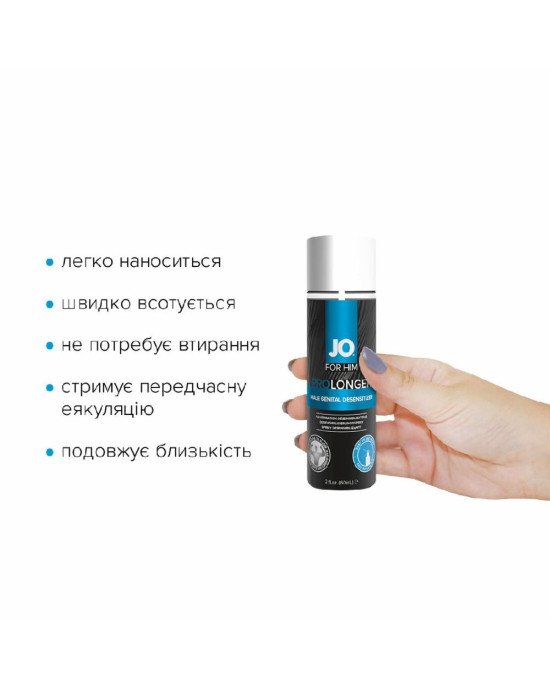 Пролонгувальний спрей System JO Prolonger Spray with Benzocaine (60 мл) не містить мінеральних масел