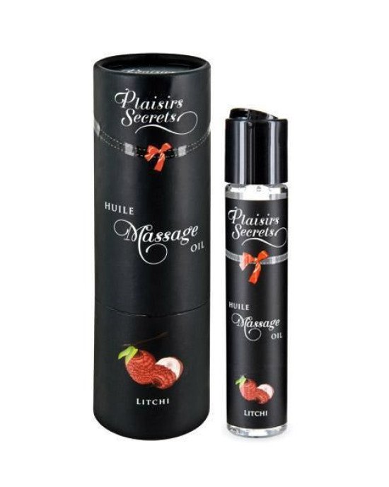 Масажна олія Plaisirs Secrets Litchi (59 мл) з афродизіаками, їстівна, подарункове паковання Масажна олія Plaisirs Secrets Litchi (59 мл) з афродизіаками, їстівна, подарункове паковання