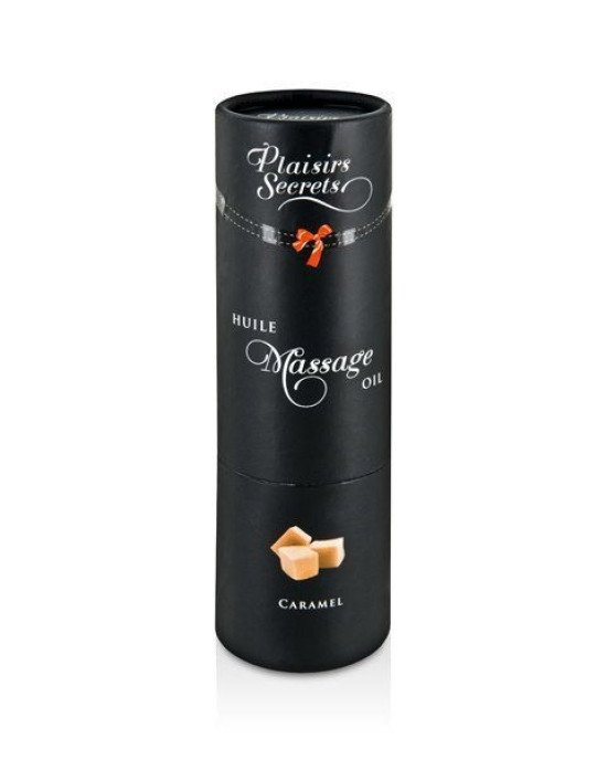 Масажна олія Plaisirs Secrets Caramel (59 мл) з афродизіаками, їстівна, подарункове паковання Масажна олія Plaisirs Secrets Caramel (59 мл) з афродизіаками, їстівна, подарункове паковання