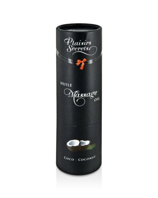 Масажна олія Plaisirs Secrets Coconut (59 мл) з афродизіаками, їстівна, подарункова упаковка Масажна олія Plaisirs Secrets Coconut (59 мл) з афродизіаками, їстівна, подарункова упаковка