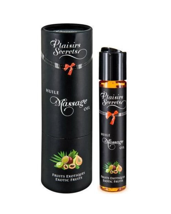 Масажна олія Plaisirs Secrets Exotic Fruits (59мл) з афродизіаками їстівна, подарункове паковання Масажна олія Plaisirs Secrets Exotic Fruits (59мл) з афродизіаками їстівна, подарункове паковання
