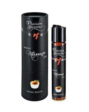 Масажна олія Plaisirs Secrets Creme Brulee (59 мл) з афродизіаками їстівна, подарункове паковання