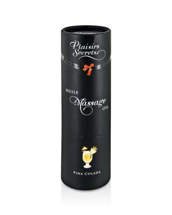 Масажна олія Plaisirs Secrets Pina Colada (59 мл) з афродизіаками, їстівна, подарункове паковання Масажна олія Plaisirs Secrets Pina Colada (59 мл) з афродизіаками, їстівна, подарункове паковання