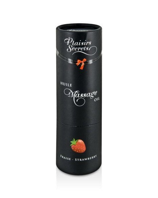 Масажна олія Plaisirs Secrets Strawberry (59 мл) з афродизіаками, їстівна, подарункова упаковка Масажна олія Plaisirs Secrets Strawberry (59 мл) з афродизіаками, їстівна, подарункова упаковка