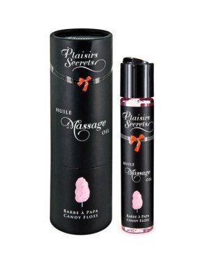 Масажна олія Plaisirs secrets Candy Floss (59 мл) з афродизіаками, їстівна, подарункове паковання