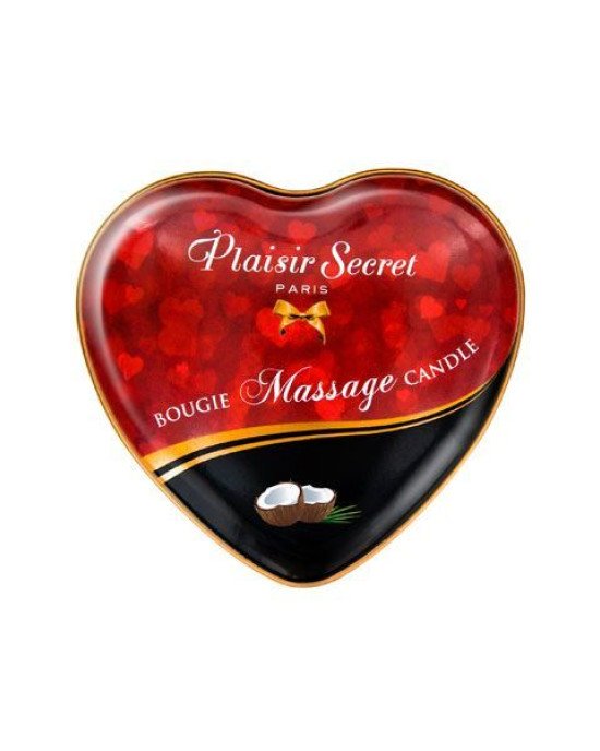 Масажна свічка серце Plaisirs Secrets Coconut (35 мл) Масажна свічка серце Plaisirs Secrets Coconut (35 мл)